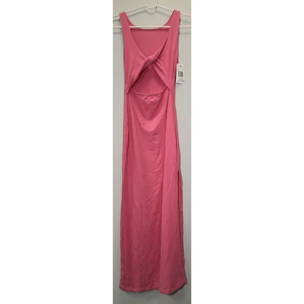 L space womens small baby pink long maxi dress romantic